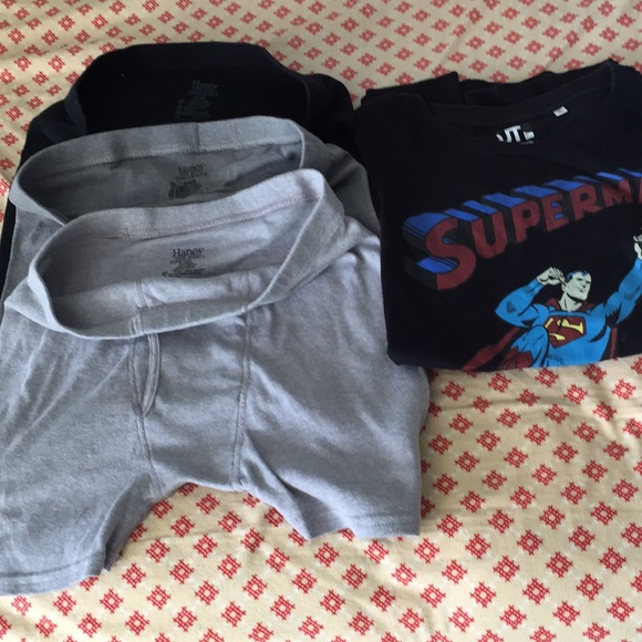 Hanes Other - Superman Uniqlo T-Shirt & 3 pairs of Hanes Boxers